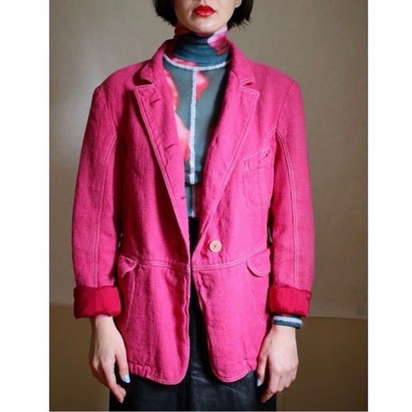 Jil Sander Jackets & Blazers - Vintage Jil Sander hibiscus pink jacket